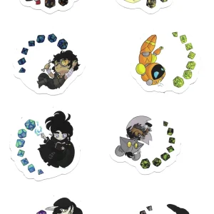 Autocollants Personnages avec dés emblématiques
